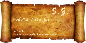 Svéd Zulejka névjegykártya